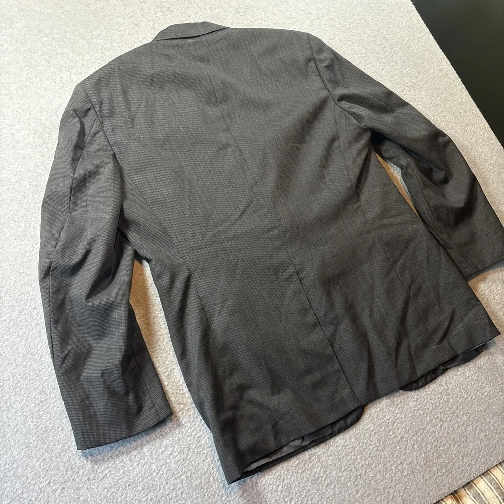 Brooks Brothers 42 R Suit Blazer Jacket Men's Dark Gray Vented W/ Shoulder Pads